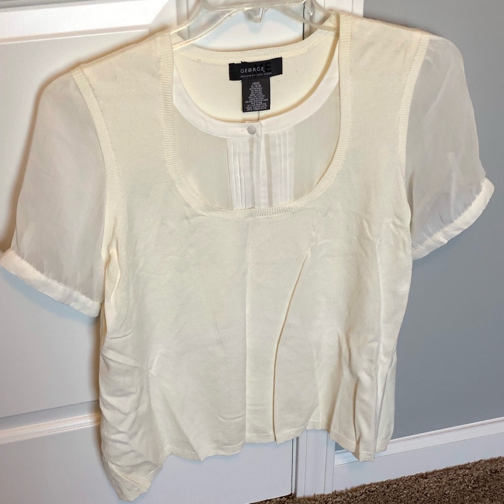 NWT George Women's Sheer / Sweater Vest Blouse